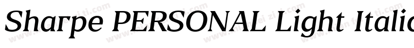 Sharpe PERSONAL Light Italic字体转换